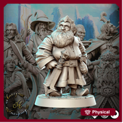 Fighter Dwarf Miniatures| Dungeons and Dragons | 28mm, 32mm, 75mm Scales| Pathfinder | Resin Figure for Painting | - Only-Games