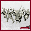 English Knights on foot with sword - 14th Century - 2024 Set (28mm - Historic Scale)