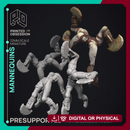 Mannequins - 3 models - Silent hill -  PRESUPPORTED - Illustrated and Stats - 32mm scale