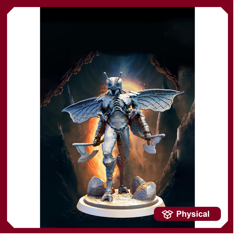 Thri-Kreen Fighter, Insect Folk, Miniature | 28mm,32mm,54mm,75mm,100mm Scales | Dungeons & Dragons Pathfinder | DnD 5e gift idea, RPG figure - Only-Games
