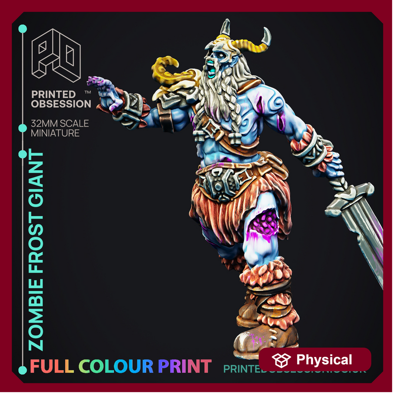 Zombie Frost Giant - Giant - Pre-Coloured - 32mm Scale - Only-Games