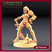 Rogue Assassin  Ranger Swords 2-Weapons Style | 28mm, 32mm, 75mm Scale Resin Miniature | Dungeons and Dragons | Artisan Guild - Only-Games