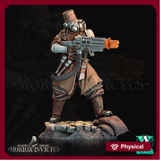 Sci-Fi Miniature Light Infantry Army Veteran | 28mm,32mm, 54mm, 75mm,100mm Scales | Resin Mini | Morior Shocktrooper TPG | Archvillain Games - Only-Games