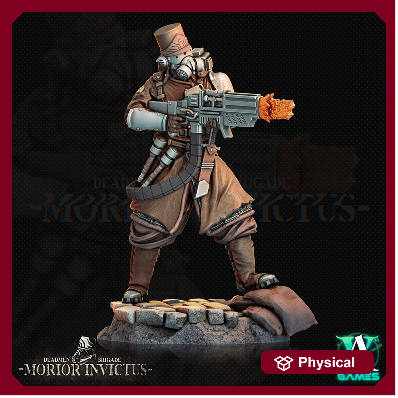 Sci-Fi Miniature Light Infantry Army Veteran | 28mm,32mm, 54mm, 75mm,100mm Scales | Resin Mini | Morior Shocktrooper TPG | Archvillain Games - Only-Games