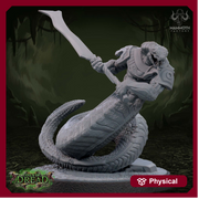 Yuan-Ti Pureblood Serpentfolk Unpainted Resin | 28mm,32mm,54mm,75mm Scale |  Dungeons and Dragons D&D 5e  | Pathfinder | Mammoth Factory - Only-Games
