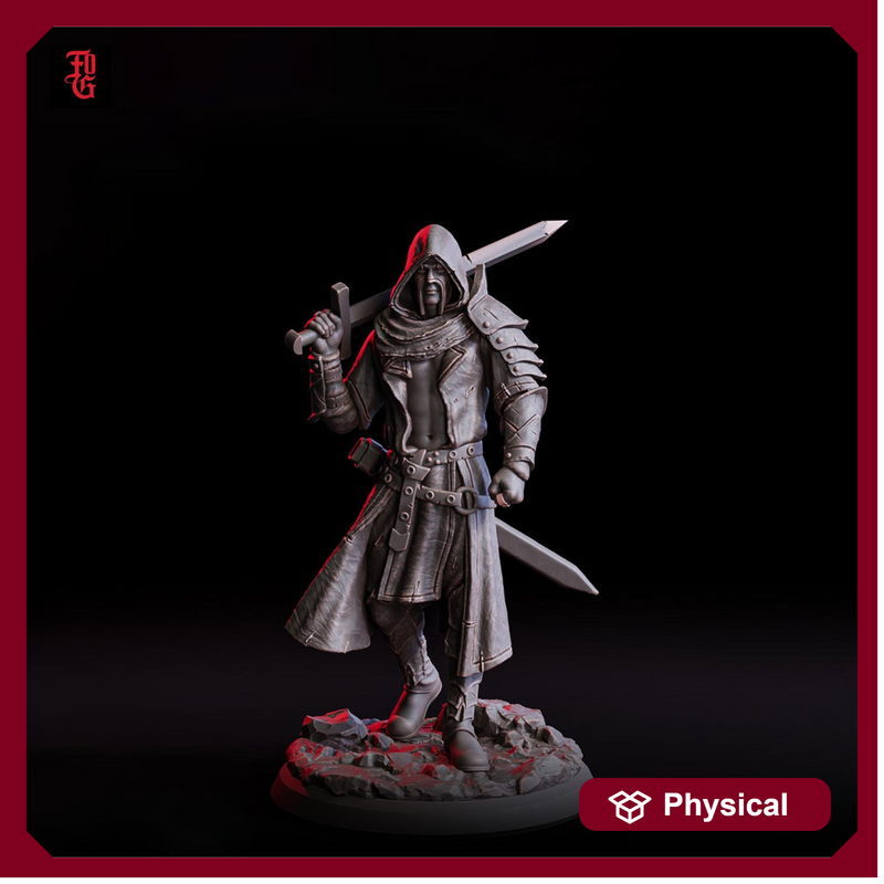 Hooded Rogue Miniature | Masked Assassin | Resin RPG Figure - Only-Games