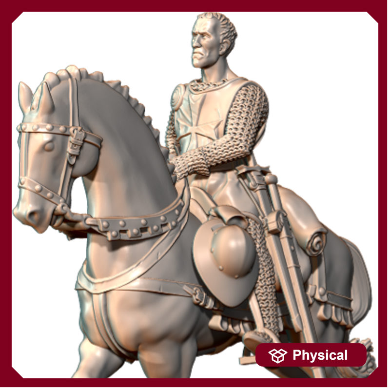 "Antonius Block on horse along the Coast - The 7th Seal" - 34mm
