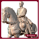 "Antonius Block on horse along the Coast - The 7th Seal" - 34mm