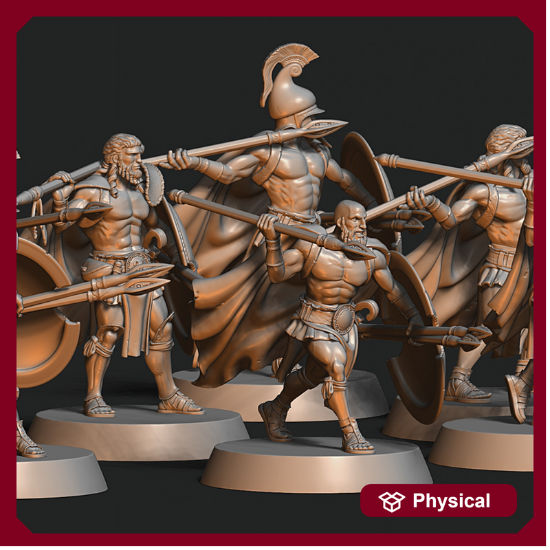 Ancient Greek Peltasta - Trathian Wolves - 32mm