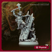Goblin Pair with Tower Shield | Dungeons and Dragons | 28mm,32mm,54mm,75mm,100mm Scales | Pathfinder Mini for Painting | Archvillain Games - Only-Games