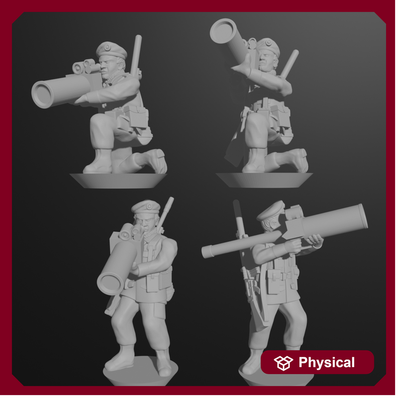 10 & 15mm British Infantry in Berets with Blowpipe Launchers (8 models) - Only-Games