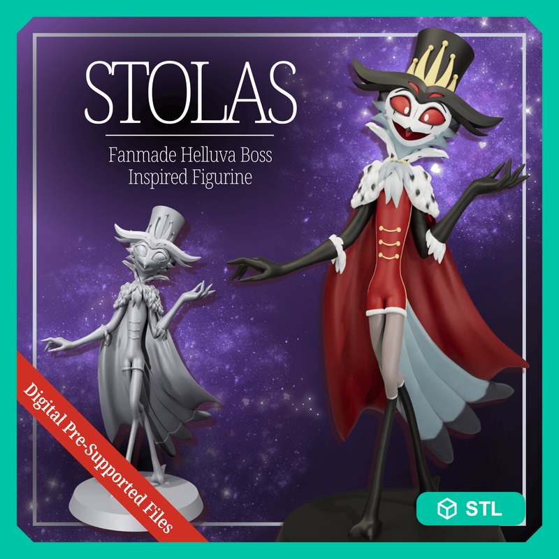 Stolas Digital Download | Fanmade Helluva Boss Inspired 5" Figurine - Only-Games