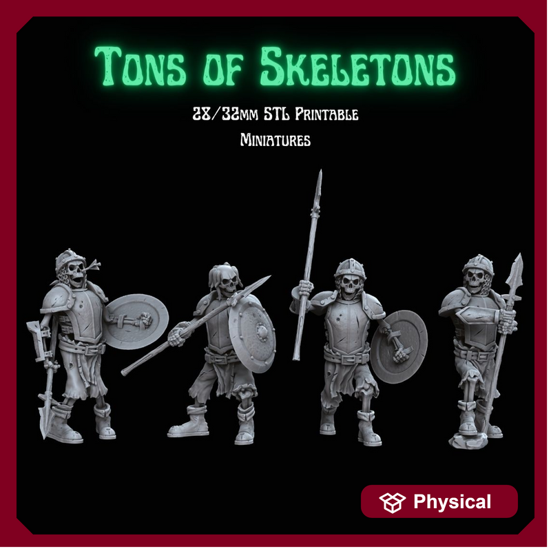 Tons of Skeletons: Heavy Equipped Skeletons with Spear