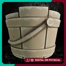 Wood Bucket 2 - Fantasy Scatter Terrain STL for DnD & Wargaming Scenery