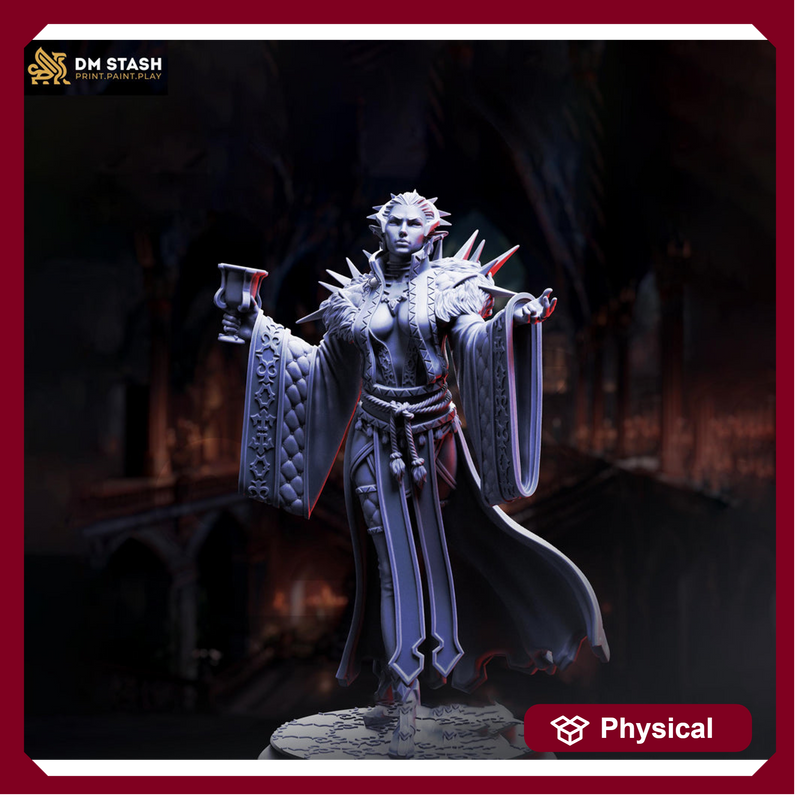 Female Vampire Noble Strahd NPC Miniature Two versions | 28mm,32mm,54mm,75mm,100mm Scales | Dungeons & Dragons DnD 5e - Only-Games