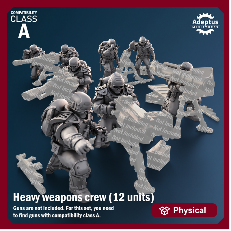 Heavy Weapons Team. Greyplate Troops. Imperial Guard. Compatibility class A.