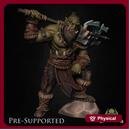 Dhog Skullcrush Barbarian Orc [PRE-COLORED] 32mm Scale Fighter