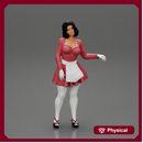 Attractive Stewardess in maid clothes Posing