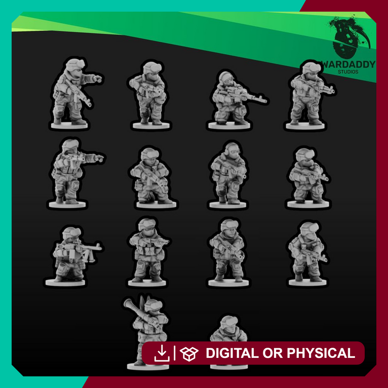 Modern Eastern Infantry RU Squad 1 (15mm)