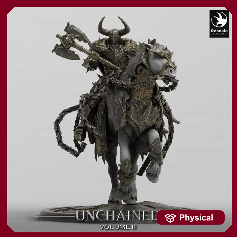 Chaos Knight Mounted on Horse Great Axe , Oathbreaker Paladin |  Dungeons and Dragons 5e  | 28mm,32mm,54mm,75mm Scale | Pathfinder - Only-Games