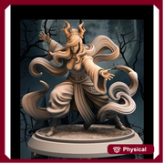 Tiefling Female Monk, Sorcerer PC NPC Miniature NSFW Topless versions | 28mm,32mm,54mm,75mm,100mm Scales |DnD 5e - Only-Games