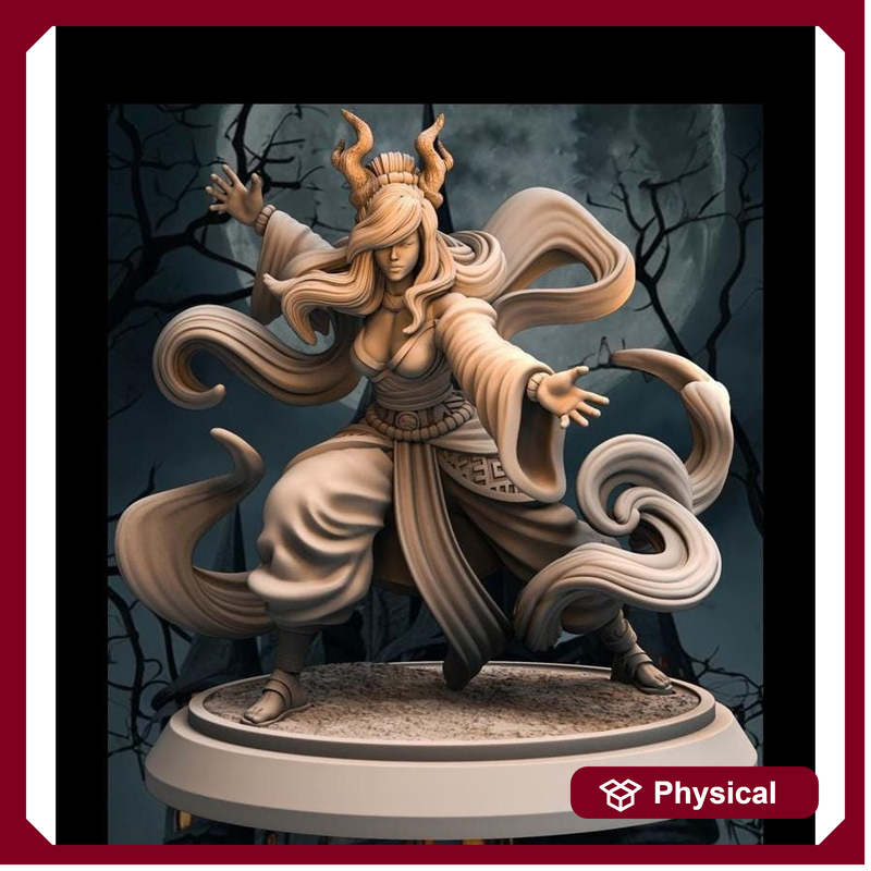 Tiefling Female Monk, Sorcerer PC NPC Miniature NSFW Topless versions | 28mm,32mm,54mm,75mm,100mm Scales |DnD 5e - Only-Games