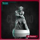 (0297) Female half troll wizard sorceress warlock with spell