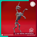 Undead Skeleton Unicorn - Tabletop Miniature (Pre-Supported)