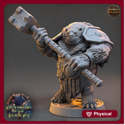 BearFolk Fighter Werebear Humanoid  Scales: 28mm, 32mm,54mm,75mm,100mm | D&D 5e | Dungeons and Dragons | Pathfinder | Daybreak Miniatures - Only-Games