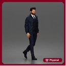 Confident businessman walking forward in formal suit with composed focused expression