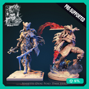 Naisette The Demon Hunter - Idle and Action Pose - STL only