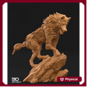 DireWolf  (5 sizes ) Unpainted | 28mm,32mm,54mm,75mm,100mm Scale | Resin Dungeons and Dragons D&D 5e  | Pathfinder | - Only-Games