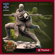 Human Male Monk Sorcerer | 28mm, 32mm, 75mm Scale Resin Miniature | Dungeons and Dragons | Mammoth Factory - Only-Games