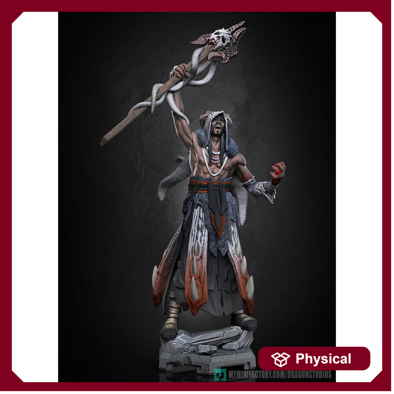 Human Druid, Sorcerer PC / NPC D&D 5e Unpainted Miniature| 28mm,32mm,54mm,75mm,100mm Scales | Pathfinder Figure | RPG | Figurine unpainted | - Only-Games