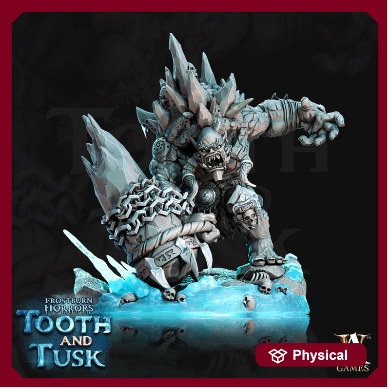Ice Troll Giant  Available in 28mm and 32mm Scale. 70mm tall | DnD 5e Miniature |  Resin Figure for Dungeons and Dragons| Archvillain Games - Only-Games
