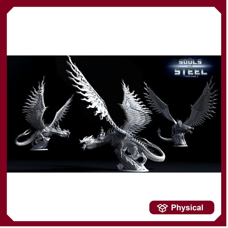 Chardalyn Dragon, Steel Dragon Construct with Warforged Rider Option | Mature & Ancient sizes 265mm High | Figurine |Dungeons and Dragons 5e - Only-Games