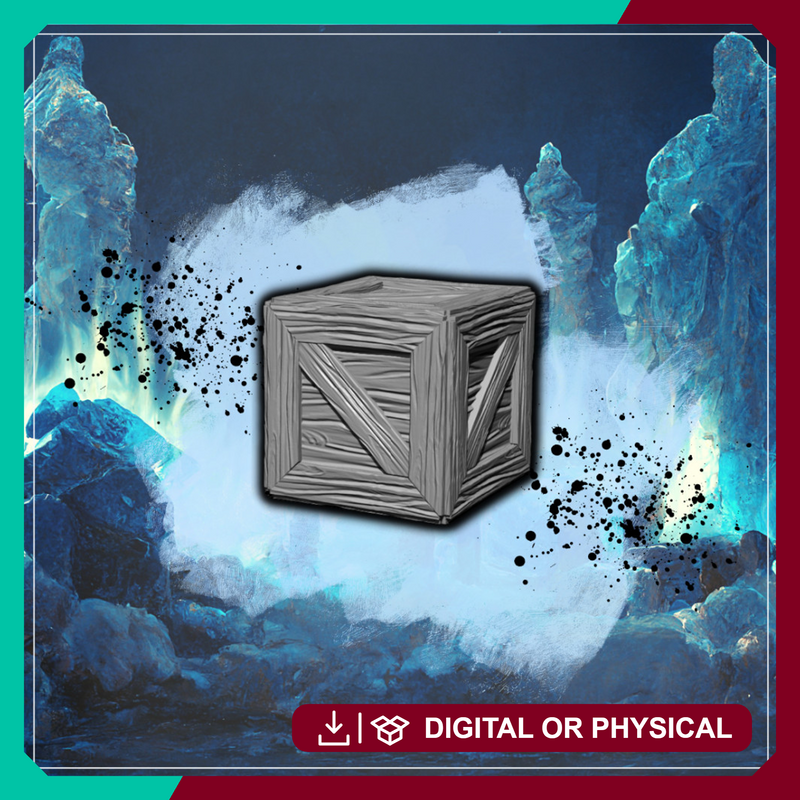 Wooden Crate - Tavern & Farm Prop STL, DnD & Wargaming Terrain