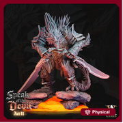 Barbed Devil Resin Miniature/ Dragonborn PC | 28mm,32mm Scale /Large 50mm, Huge 65mm BASE Sizes | Nine Hells | Demon | Dungeons and Dragons| - Only-Games