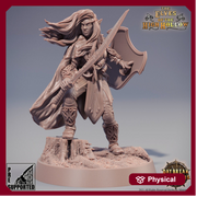 Wood Elf Ranger Fighter | Elf Fighter | Miniature | 28mm Scale | 32mm Scale | 75mm Scale | Pathfinder Figure | DnD | Elf Figurine unpainted| - Only-Games