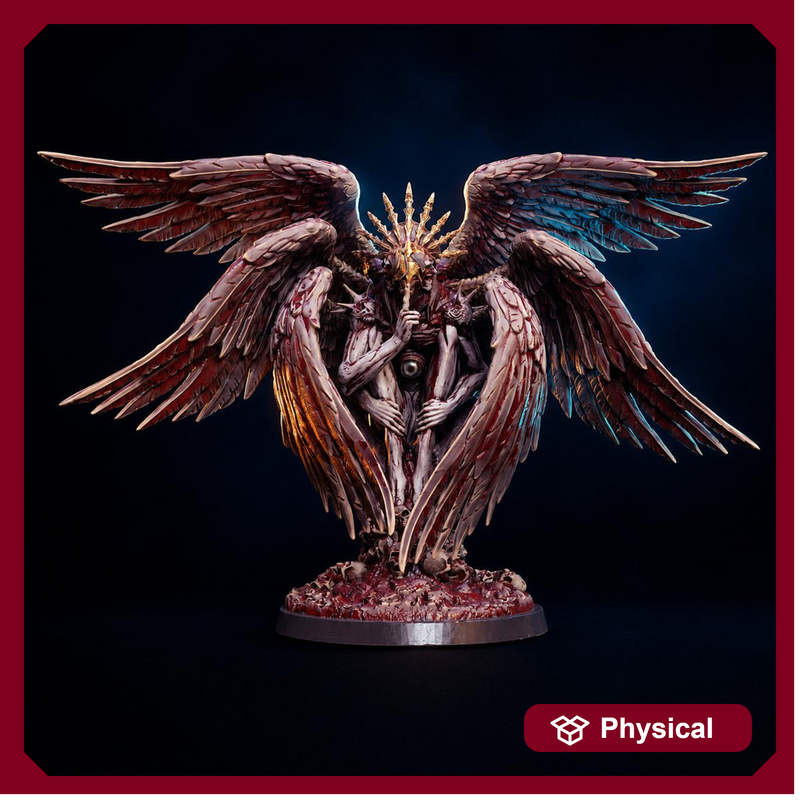 Fallen Angel Miniature | Winged Demon Boss | UNPAINTED Resin DnD Pathfinder - Only-Games