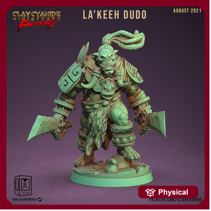 Orc with 2 Swords | 28mm, 32mm, 75mm Scale Resin Miniature | Dungeons and Dragons | Pathfinder | - Only-Games