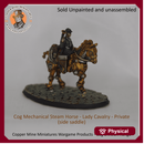 Cog Division -  Lady Cavalry - Private riding side saddle on Cog MM Steam Horse (CMMWP021)