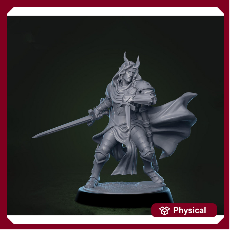 Tiefling Paladin Fighter Ranger PC / NPC | 5 Sizes /Scales | Player Character Mini -DnD Pathfinder - Only-Games