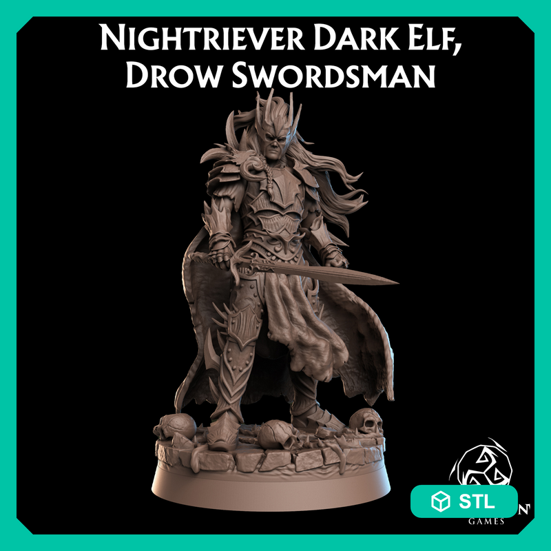 Nightriever Dark Elf, Drow Swordsman