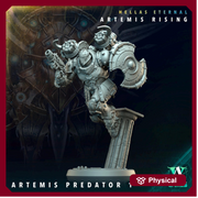 Sci-Fi Miniature Space Knight, Hellas Eternal Artemis Predator | 28mm,32mm, 54mm, 75mm,100mm Scales | Resin Mini | Archvillain Games - Only-Games