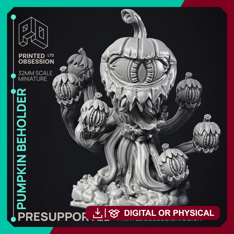 Pumpkin Eye terror - Major Aboration - Pre-supported - 32mm scale - D&D - Only-Games