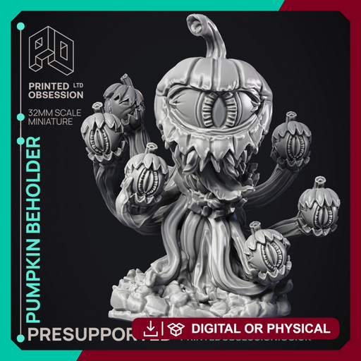 Pumpkin Eye terror - Major Aboration - Pre-supported - 32mm scale - D&D - Only-Games