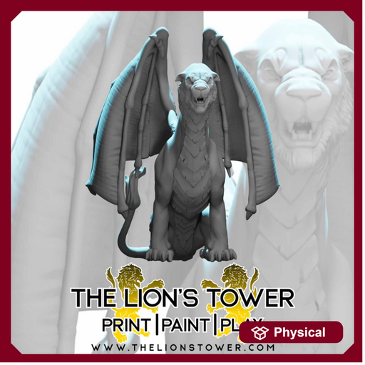 Liondrake Female 1 - large sized 32mm scale miniature - Only-Games
