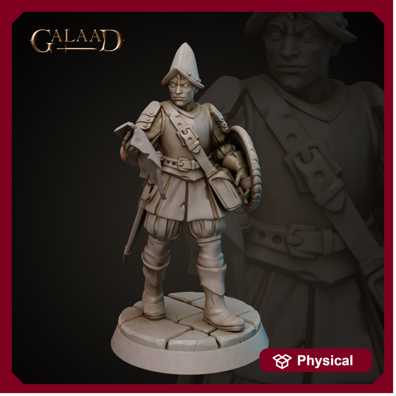 Knight conquistador with map