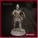 Knight conquistador with map